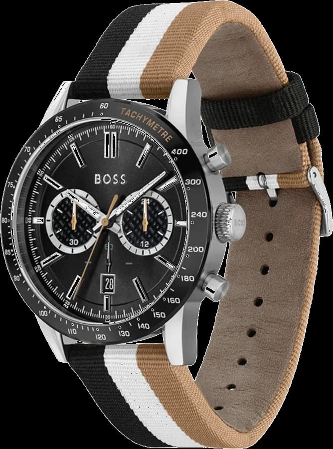 Montre Hugo Boss 1513963 Chronographe Bracelet NATO Tricolore vue 2