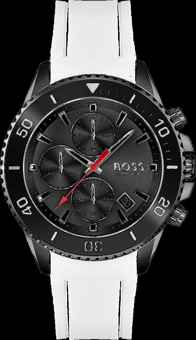 Montre Hugo Boss Admiral 1513966 bracelet silicone blanc