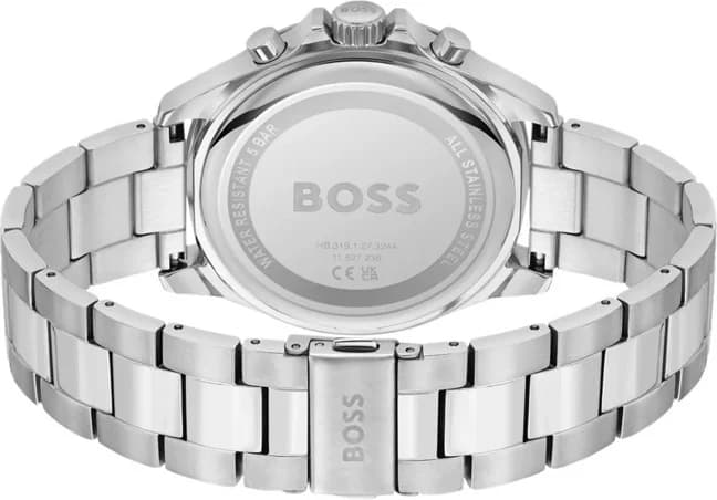 Montre Homme Hugo Boss Troper 1514057 bracelet acier argenté cadran noir multifonctions vue 3