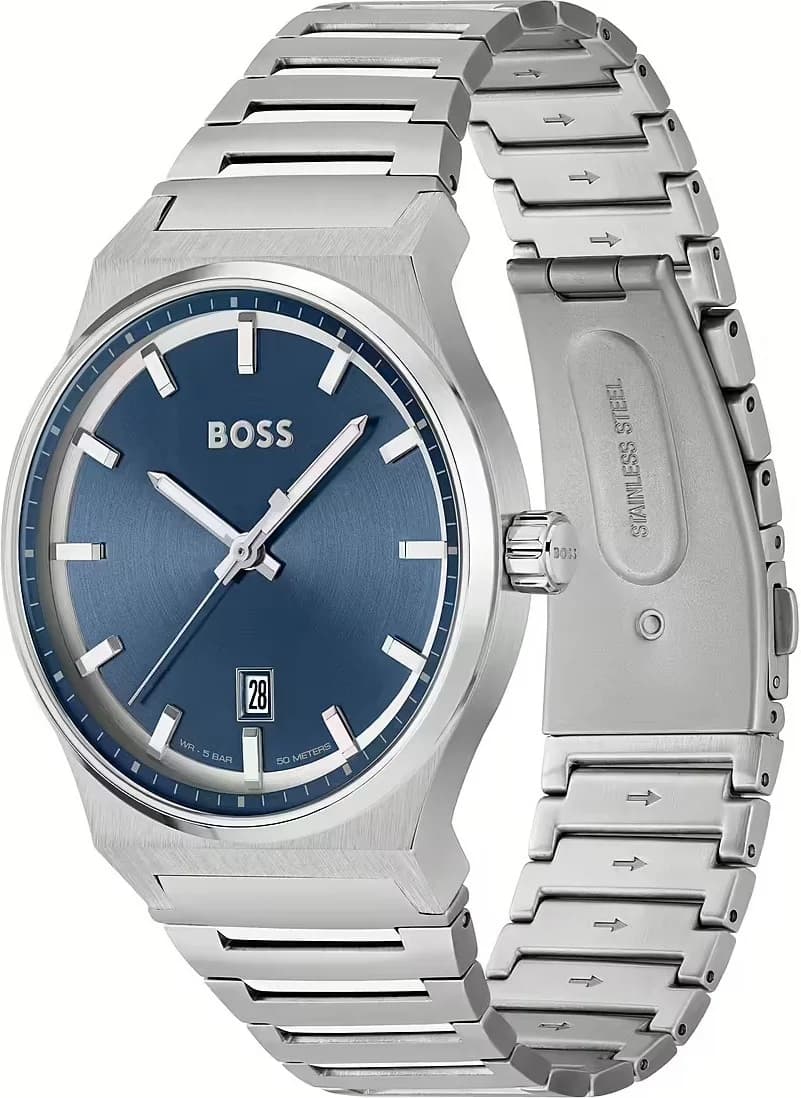 Montre Homme Hugo Boss 1514076 Condor en Acier et Cadran Bleu Soleillé vue 2