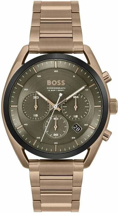 Montre Hugo Boss 1514094 en Acier Beige et Cadran Vert Kaki