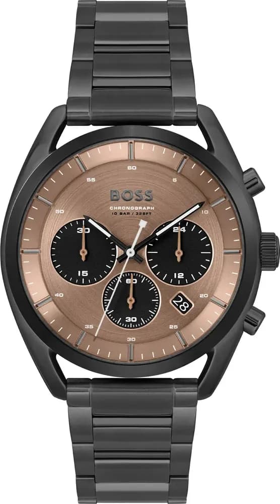 Montre Hugo Boss 1514095 en Acier Noir et Cadran Bronze