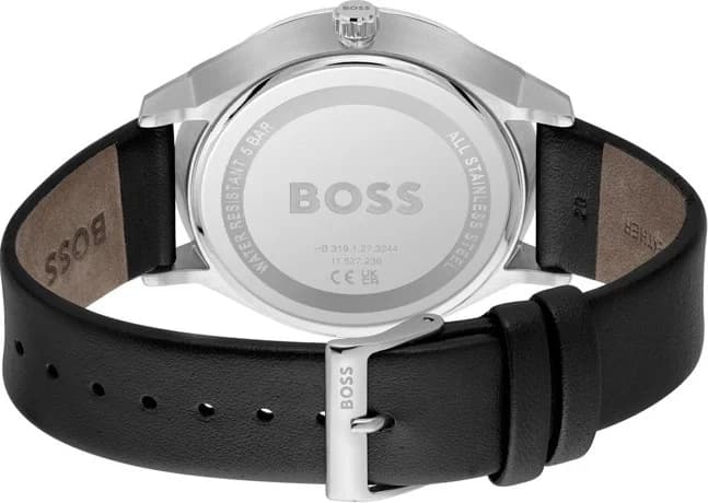 Montre Hugo Boss Tyler 1514102 Bracelet Cuir Noir Cadran Multifonctions vue 3