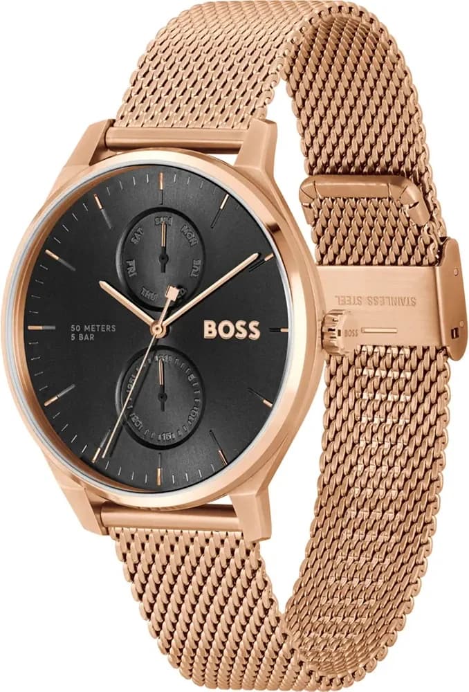 Montre Homme Hugo Boss 1514104 Tyler Acier Or Rose et Cadran Noir vue 2