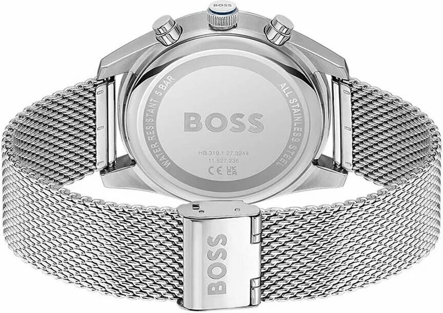 Montre Hugo Boss 1514149 Skytraveller en Acier Argenté et Cadran Bleu vue 3