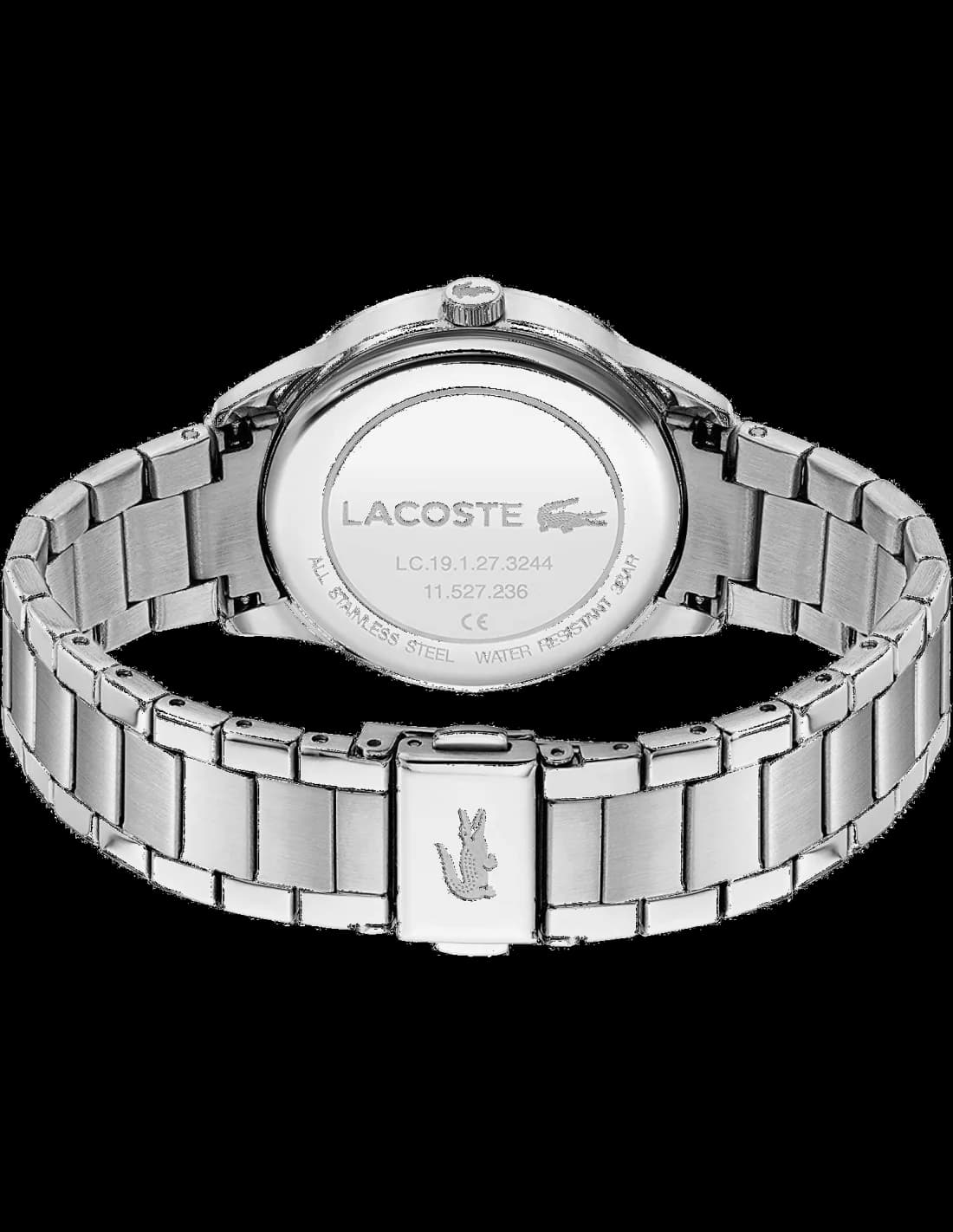Montre Femme Lacoste LadyCroc 2001173 bracelet en acier inoxydable cadran rose vue 2