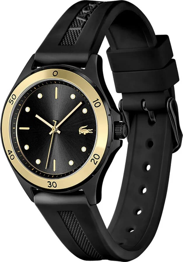 Montre Femme Lacoste Swing 2001223 bracelet silicone noir vue 2