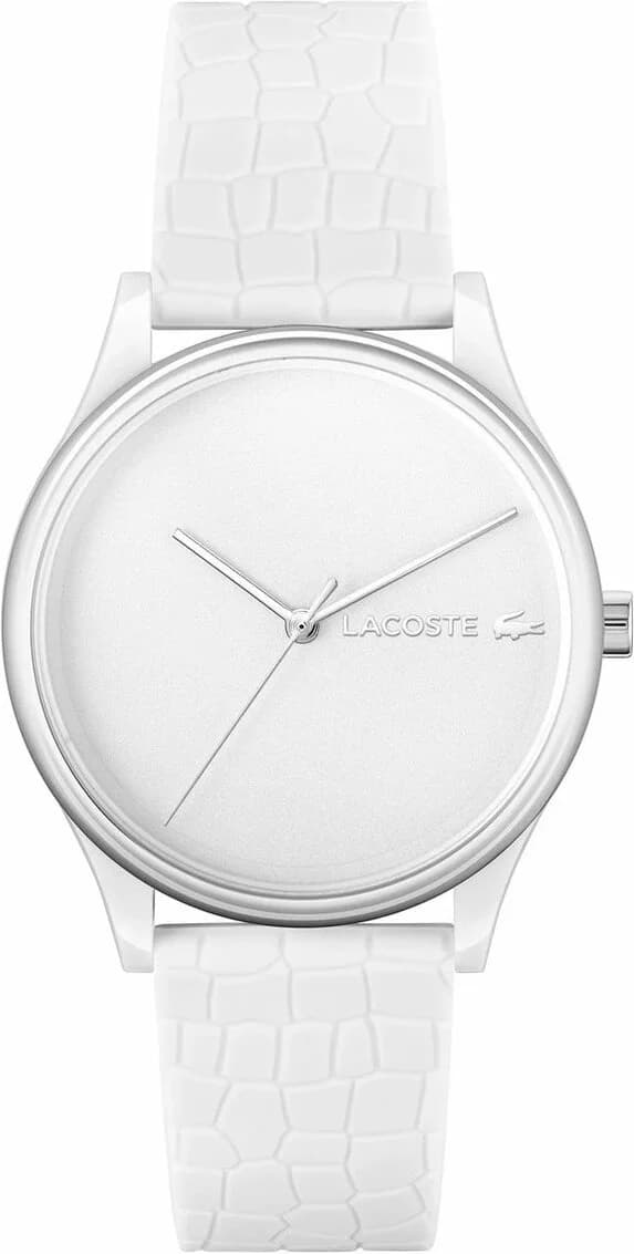 Montre Femme Lacoste Crocodelle 2001246 bracelet silicone blanc