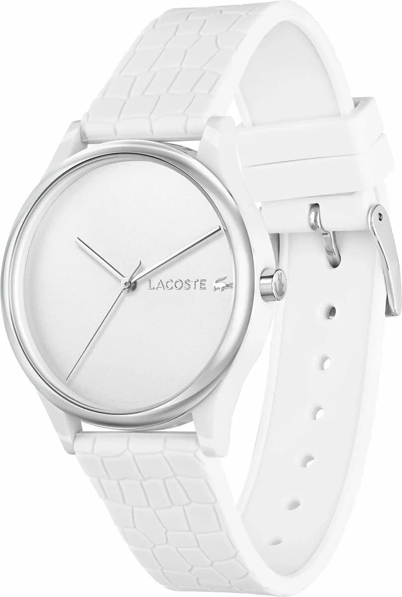 Montre Femme Lacoste Crocodelle 2001246 bracelet silicone blanc vue 2