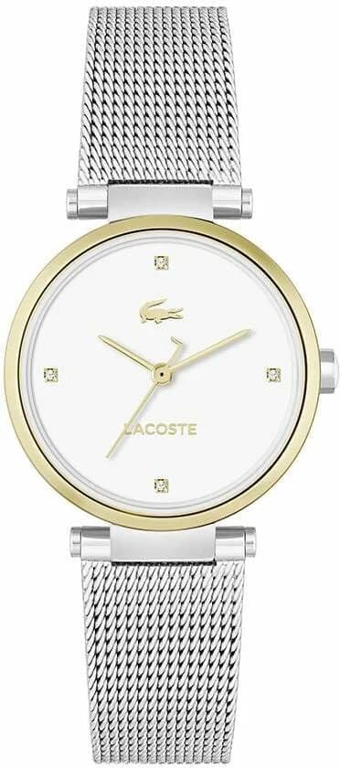 Montre Femme Lacoste Orba 2001337 bracelet maille milanaise argenté cadran blanc