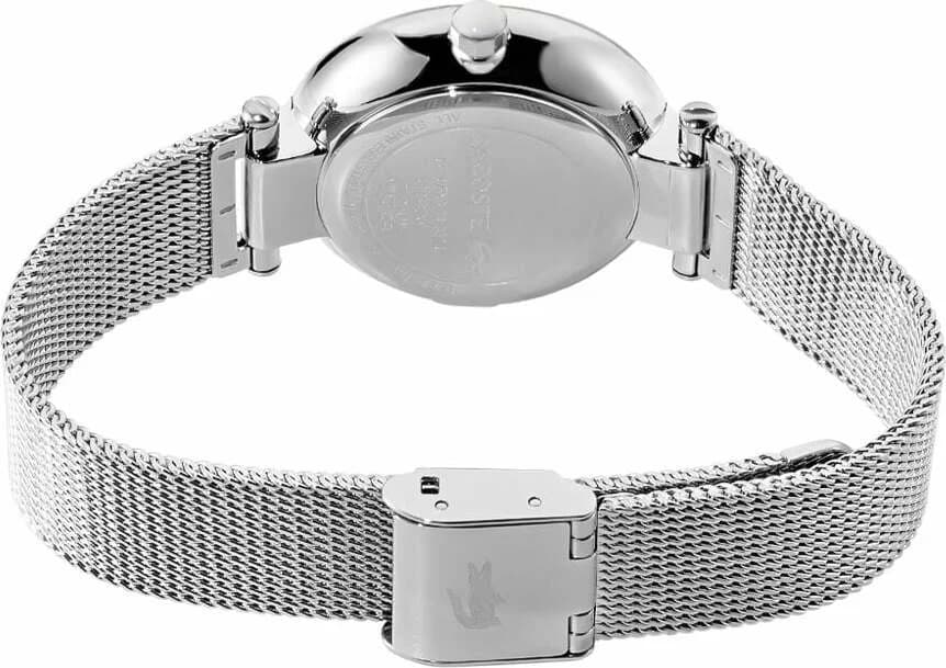 Montre Femme Lacoste Orba 2001337 bracelet maille milanaise argenté cadran blanc vue 4