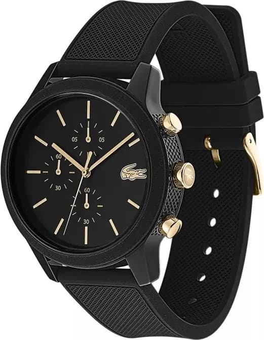 Montre Lacoste 2011012 Chronographe Sport Bracelet Silicone Noir vue 2