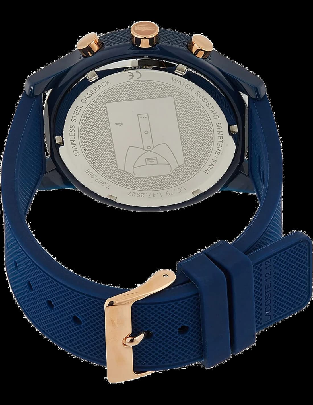 Montre Lacoste 2011013 Chronomètre Sport en Silicone Bleu vue 2