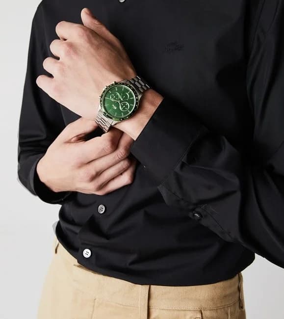 Montre Homme Lacoste 2011080 en acier avec cadran vert vue 4