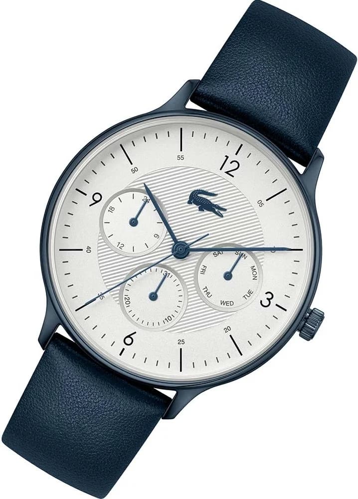 Montre Lacoste Club 2011140 en Acier Bleu et Bracelet Cuir vue 2