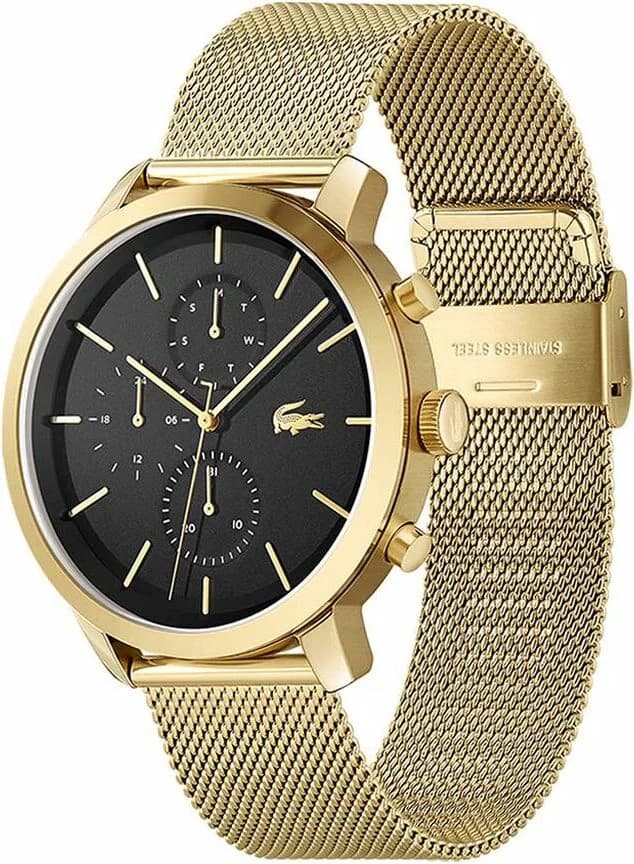 Montre Lacoste 2011195 en Acier Doré et Maille Milanaise vue 2
