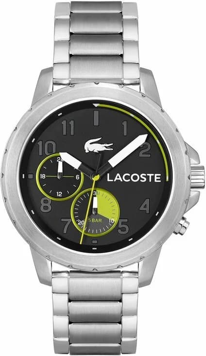 Montre Lacoste 2011207 Endurance en Acier Argenté et Cadran Noir
