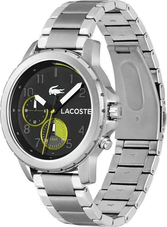 Montre Lacoste 2011207 Endurance en Acier Argenté et Cadran Noir vue 2