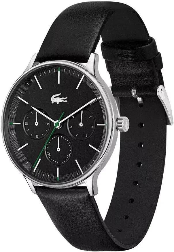 Montre Lacoste 2011226 Bracelet Cuir Noir et Cadran Multifonctions vue 2