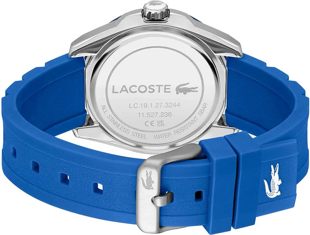 Montre Lacoste Finn 2011285 Bracelet Silicone Bleu et Cadran Noir vue 3