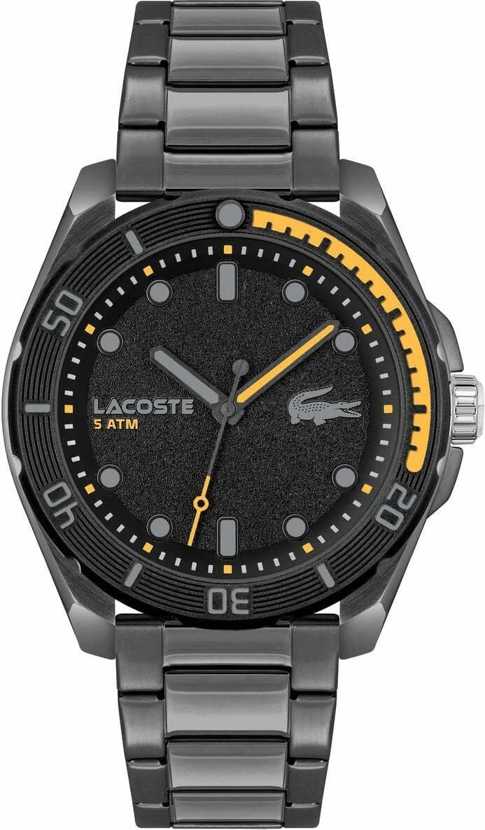 Montre Lacoste 2011288 Bracelet Acier Gris et Cadran Noir