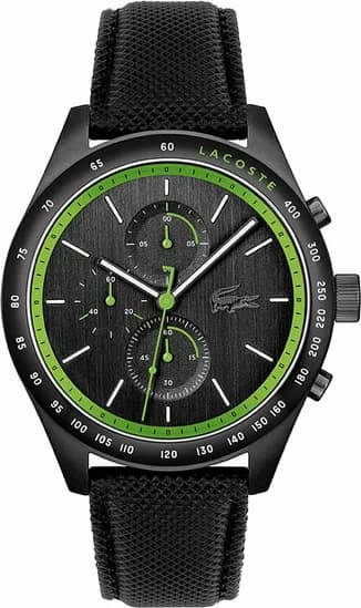 Montre Lacoste 2011296 Apext bracelet cuir noir multifonctions