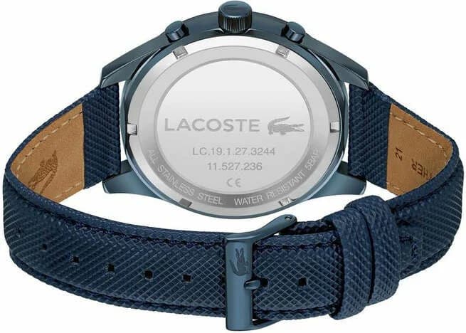 Montre Lacoste 2011297 Bracelet Cuir Bleu Marine Multifonctions vue 3