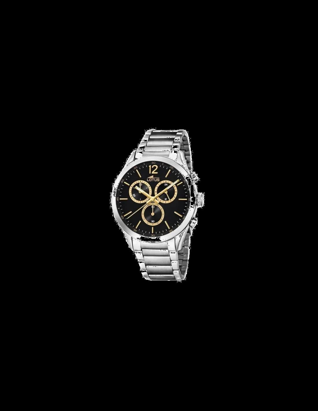 Montre Lotus L18114/4 Minimalist Cadran Noir et Bracelet Cuir