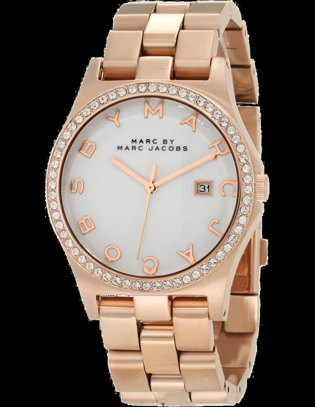 Montre Marc Jacobs MBM3079 en Acier Inoxydable Or Rose à Index Lettres
