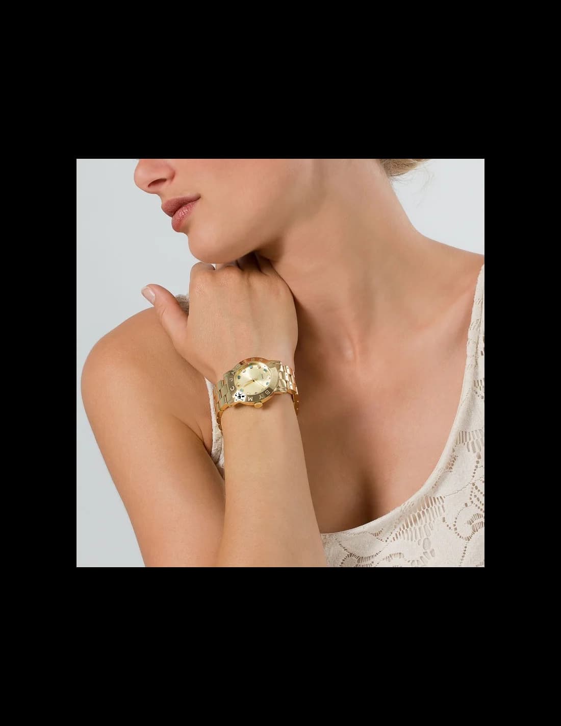 Montre Femme Marc Jacobs MBM3215 en Acier Doré et Cristaux vue 4