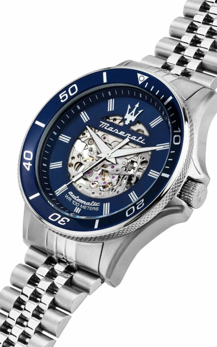Montre Maserati R8823140011 Automatique Squelette en Acier Argenté vue 2