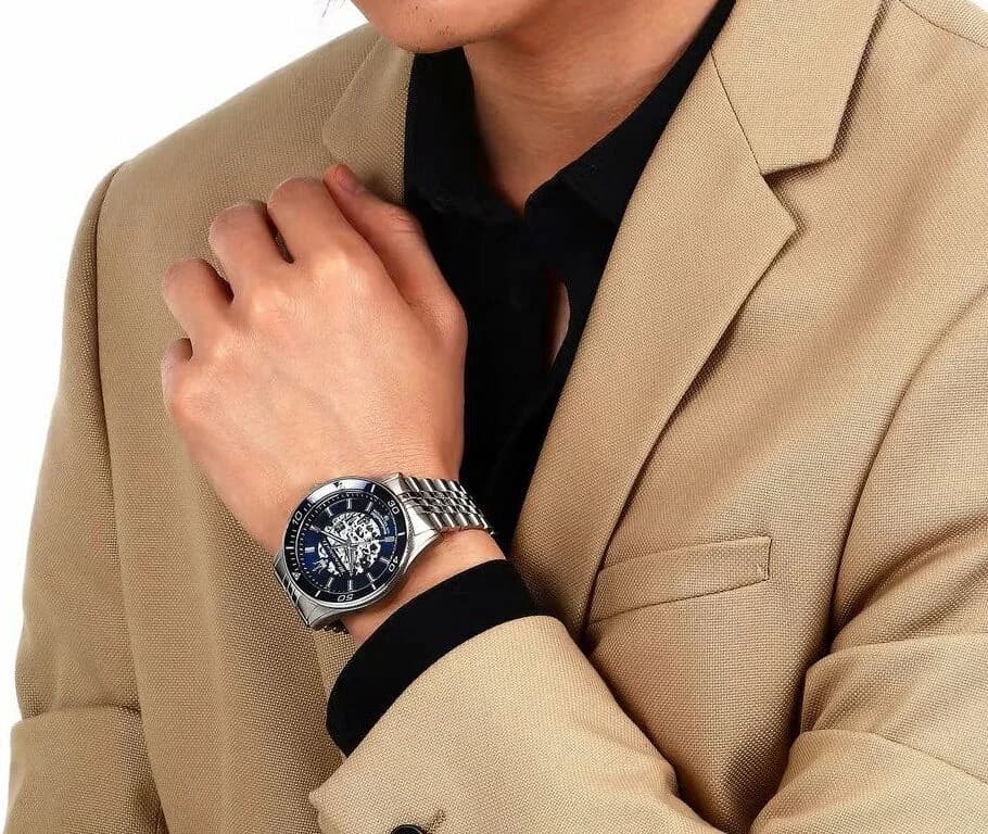 Montre Maserati R8823140011 Automatique Squelette en Acier Argenté vue 4