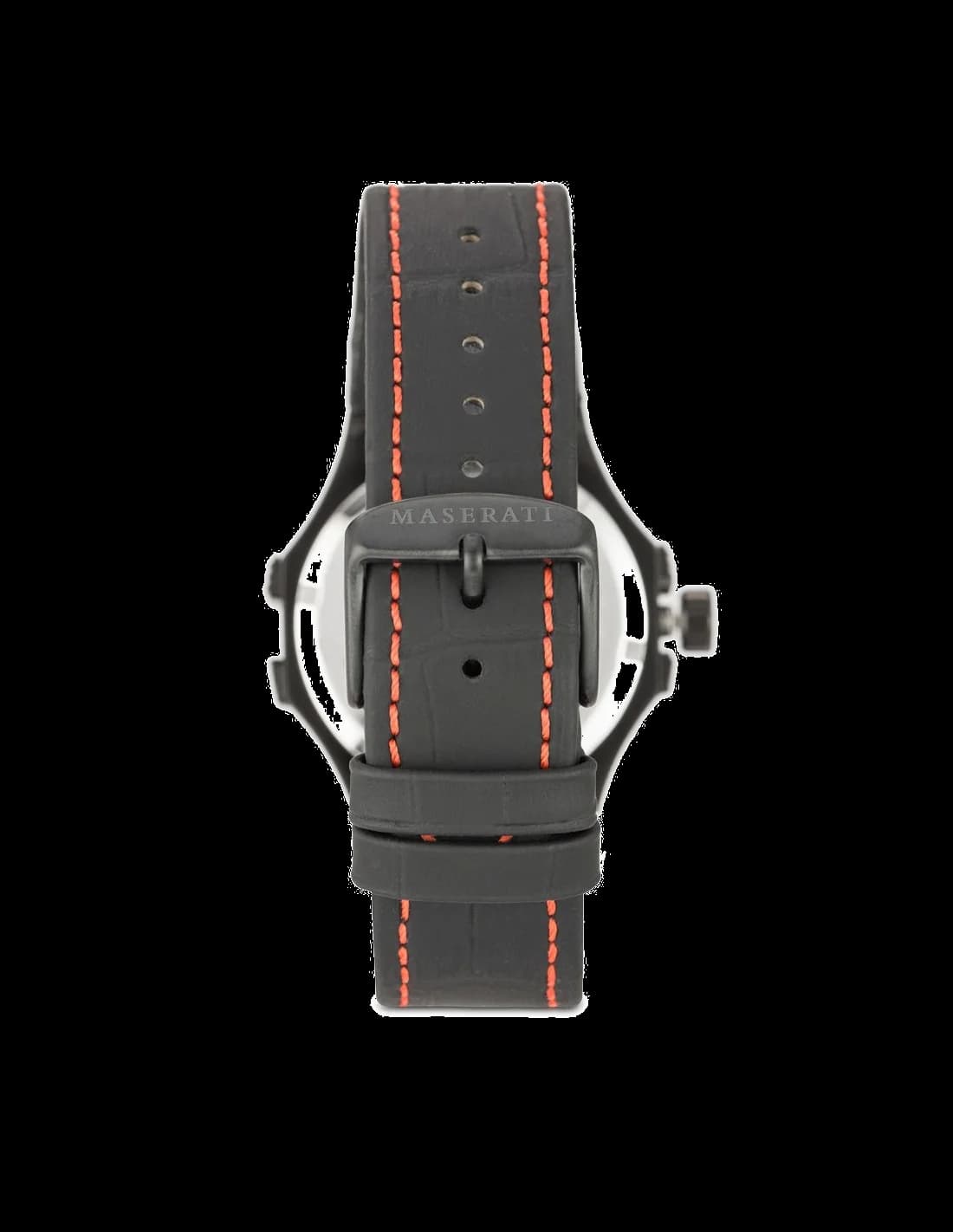 Montre Homme Maserati Potenza R8851108010 Bracelet cuir surpiqures rouges vue 3