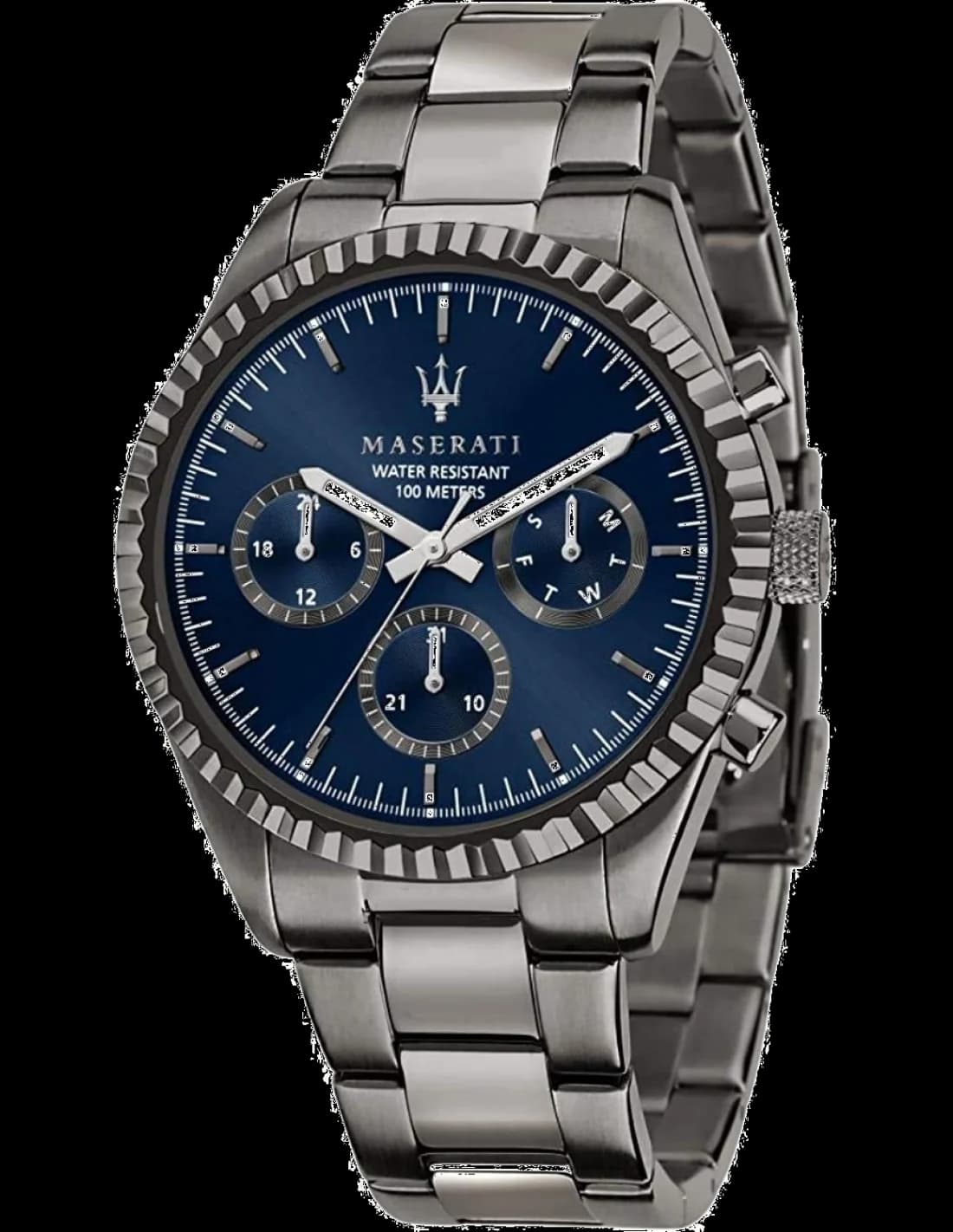 Montre Homme Maserati Competizione R8853100019 en acier gris cadran bleu