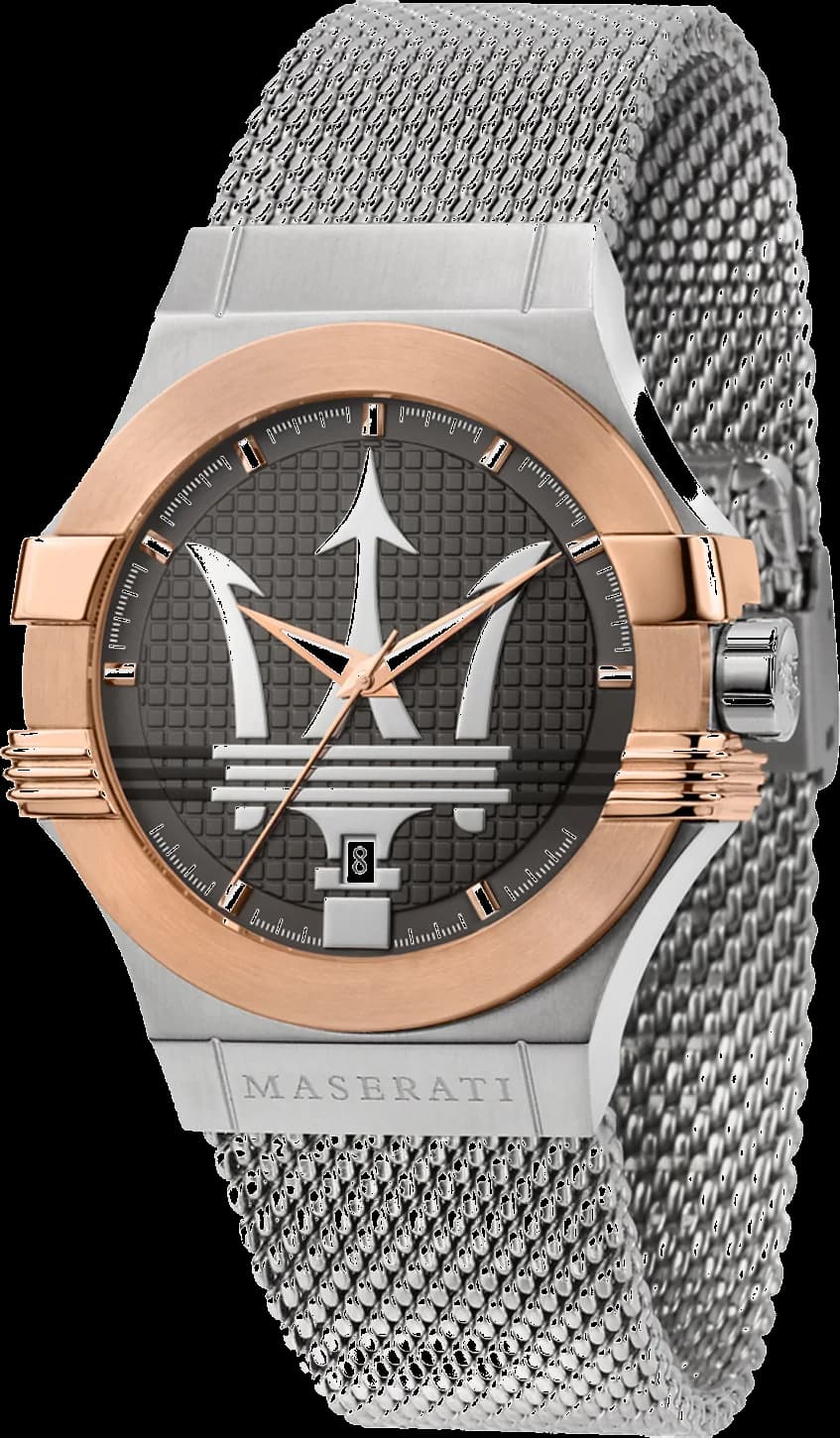 Montre Maserati R8853108007 en Acier Gris et Maille Milanaise