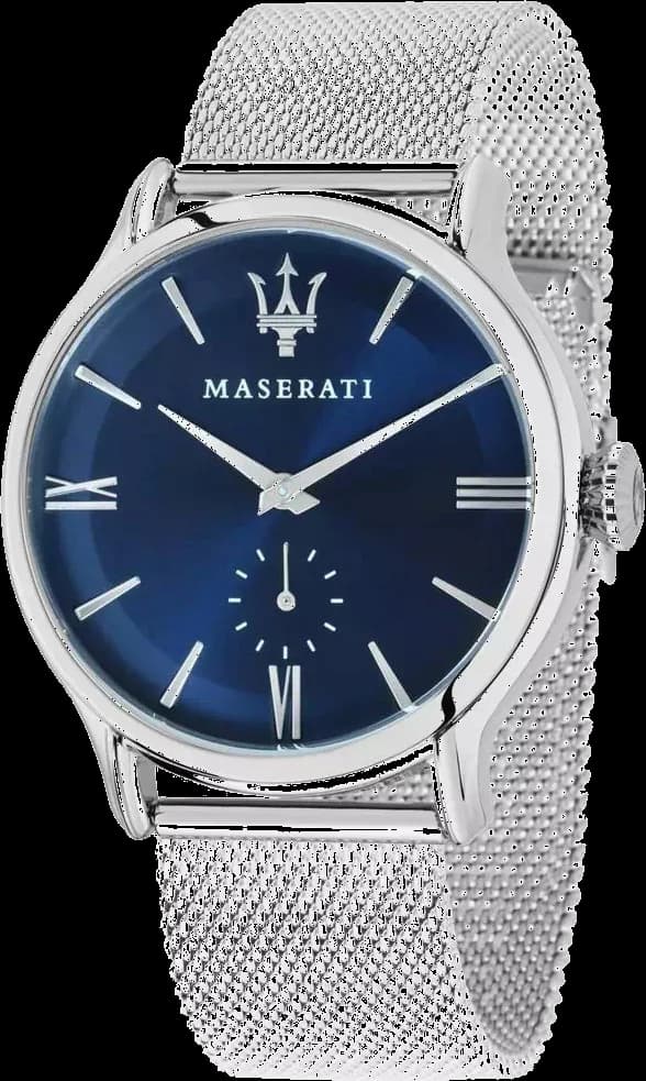 Montre Maserati R8853118006 Cadran Bleu et Bracelet Maille Milanaise