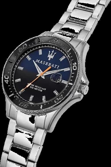 Montre Homme Maserati Sfida R8853140001 ronde cadran dégradé noir et bleu vue 2