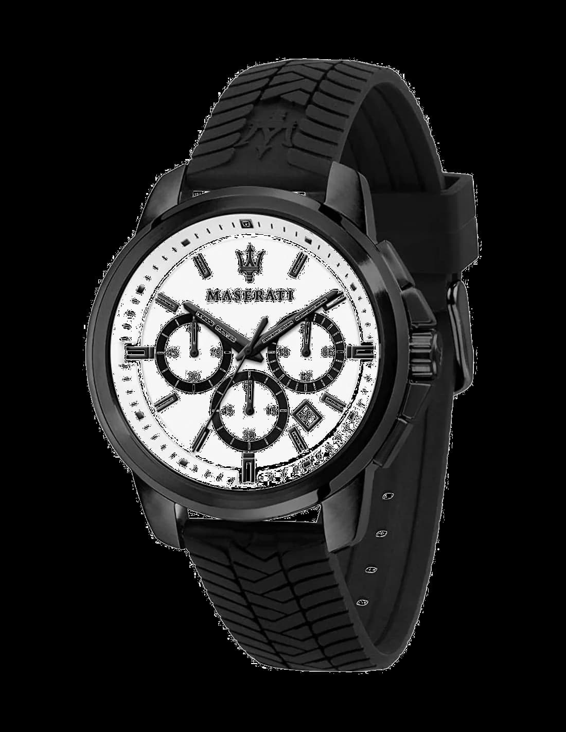 Montre Homme Maserati Successo R8871621010 bracelet en silicone noir