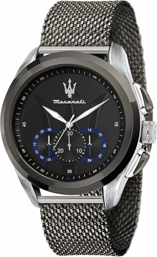 Montre Homme Maserati Traguardo R8873612006 Gunmétal bracelet en maille milanaise