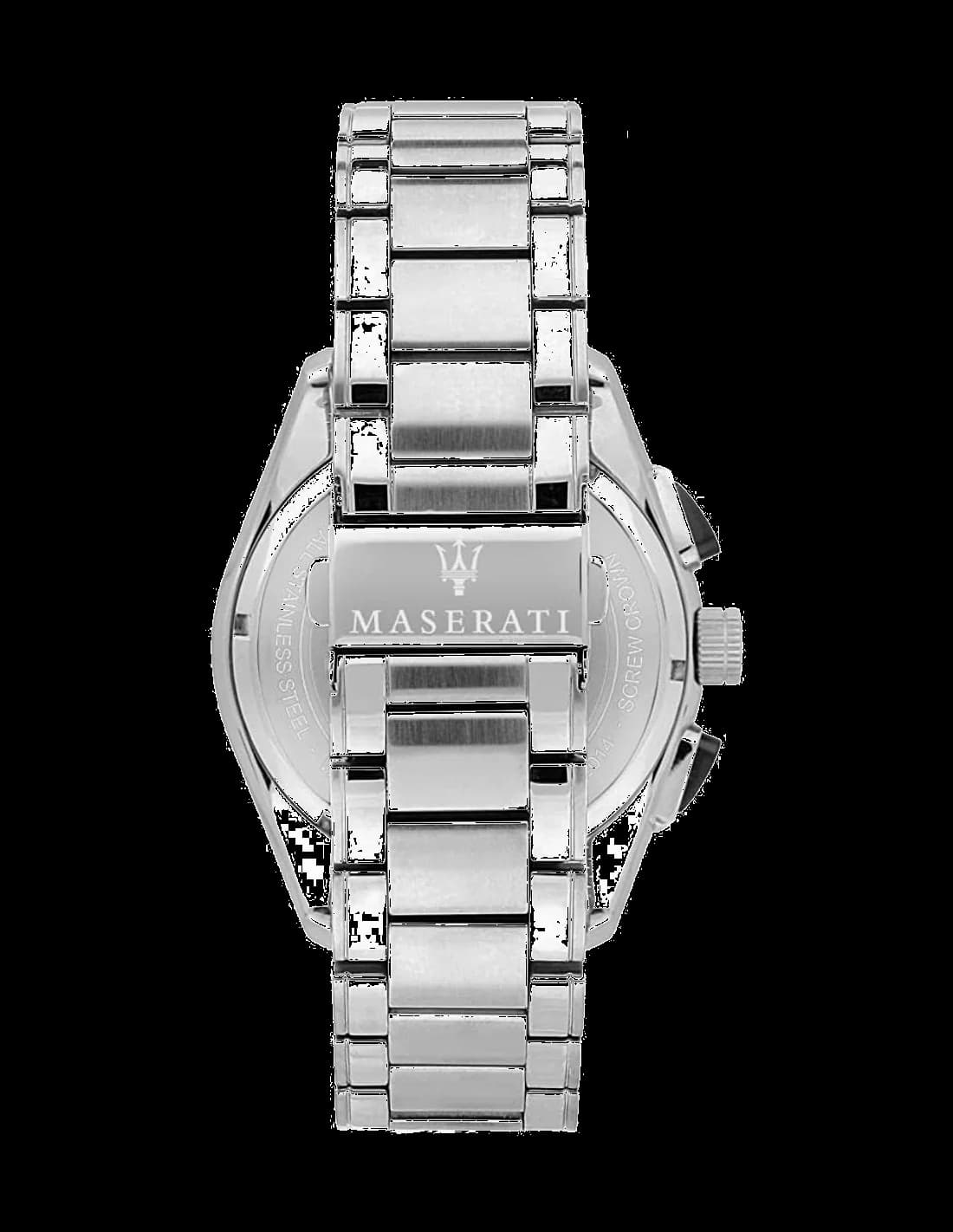 Montre Homme Maserati Traguardo R8873612015 cadran noir bracelet en acier vue 2