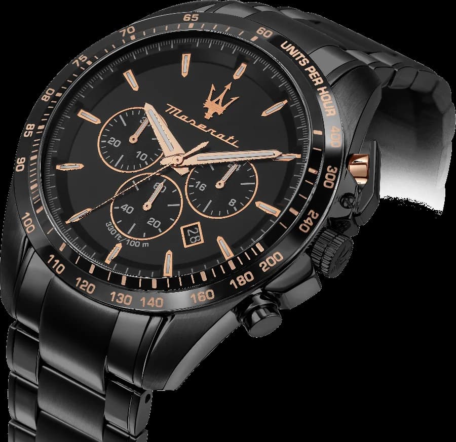 Montre Maserati R8873612048 Traguardo Chronographe en Acier Noir Mat vue 2