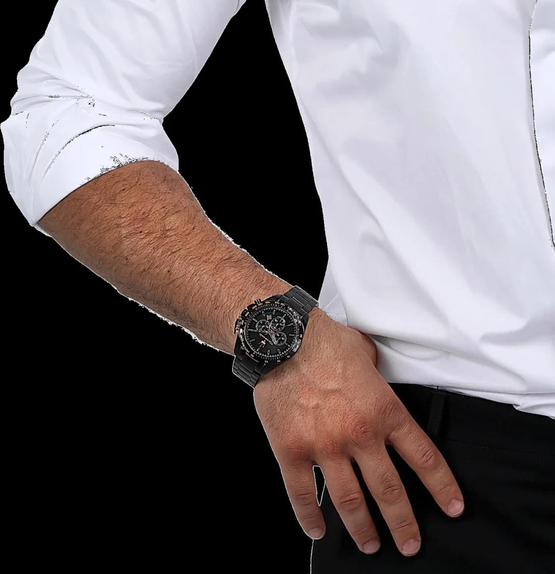 Montre Maserati R8873612048 Traguardo Chronographe en Acier Noir Mat vue 4