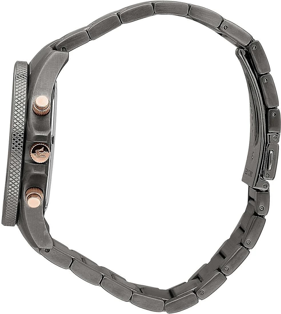 Montre Maserati Sfida R8873640001 chronomètre bleu détails or rose en acier noir vue 3