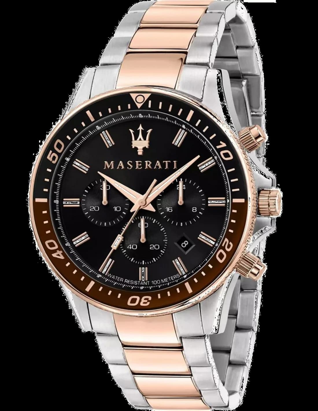 Montre Homme Maserati Sfida R8873640009 en acier bicolore