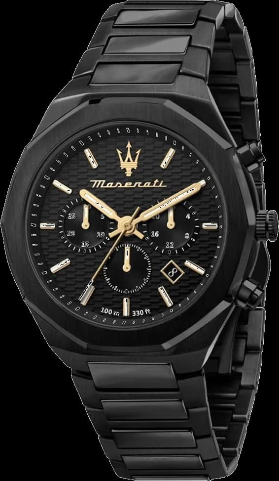Montre Maserati R8873642005 Chronographe en Acier Noir 45 mm