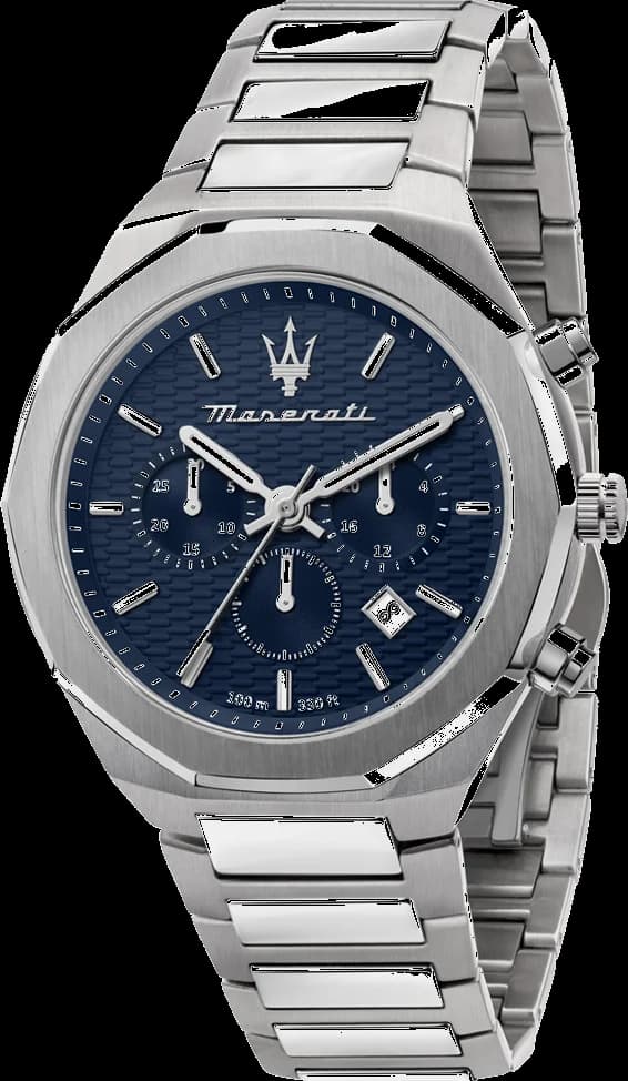 Montre Maserati R8873642006 Chronographe en Acier Inoxydable et Cadran Bleu