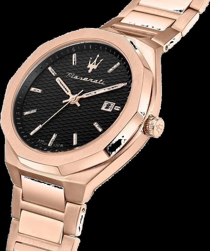 Montre Maserati R8873642007 en Acier Inoxydable Doré Rose et Cadran Noir vue 2
