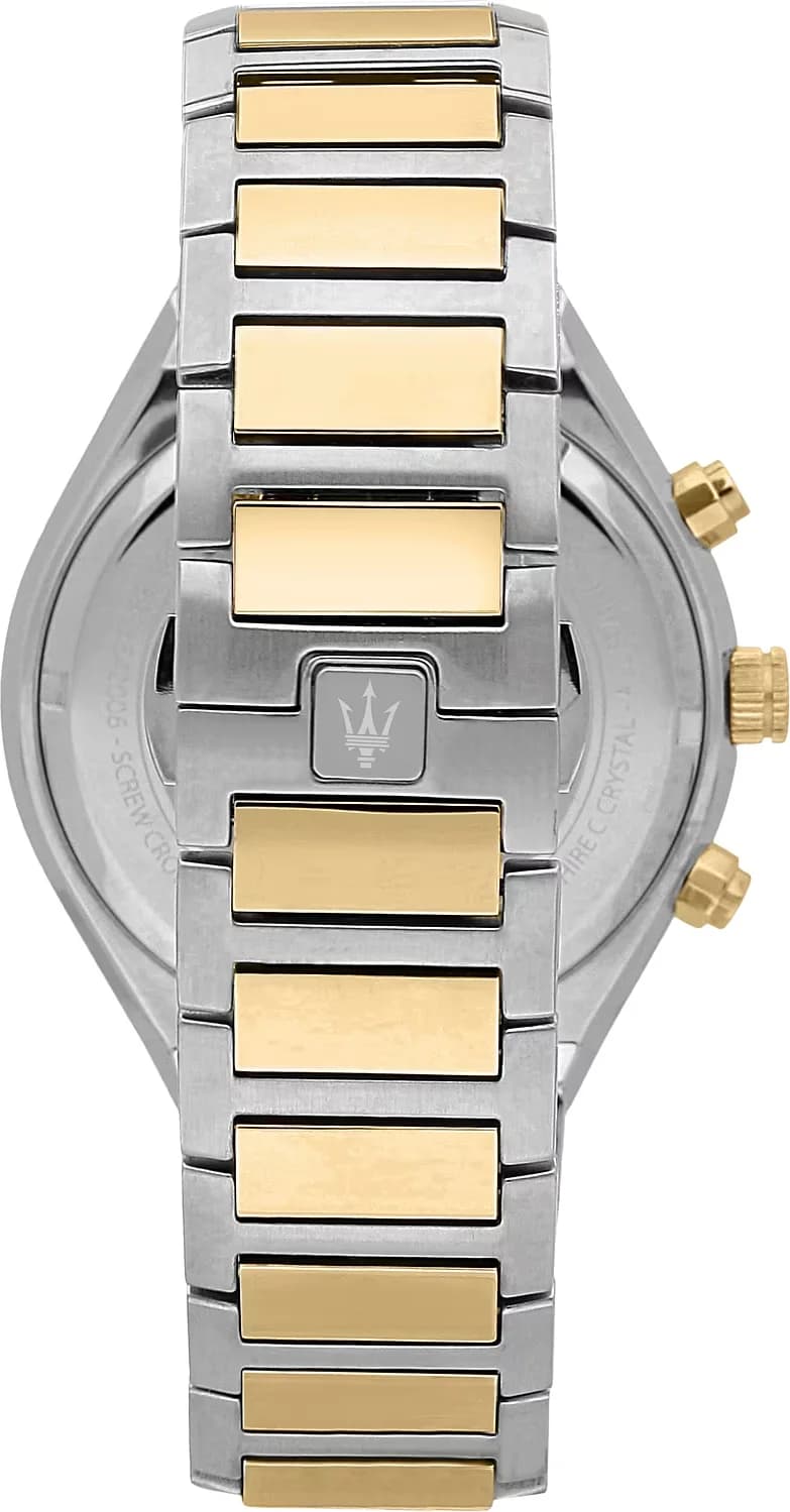 Montre Maserati R8873642009 Stile Acier Bicolore et Cadran Blanc vue 4