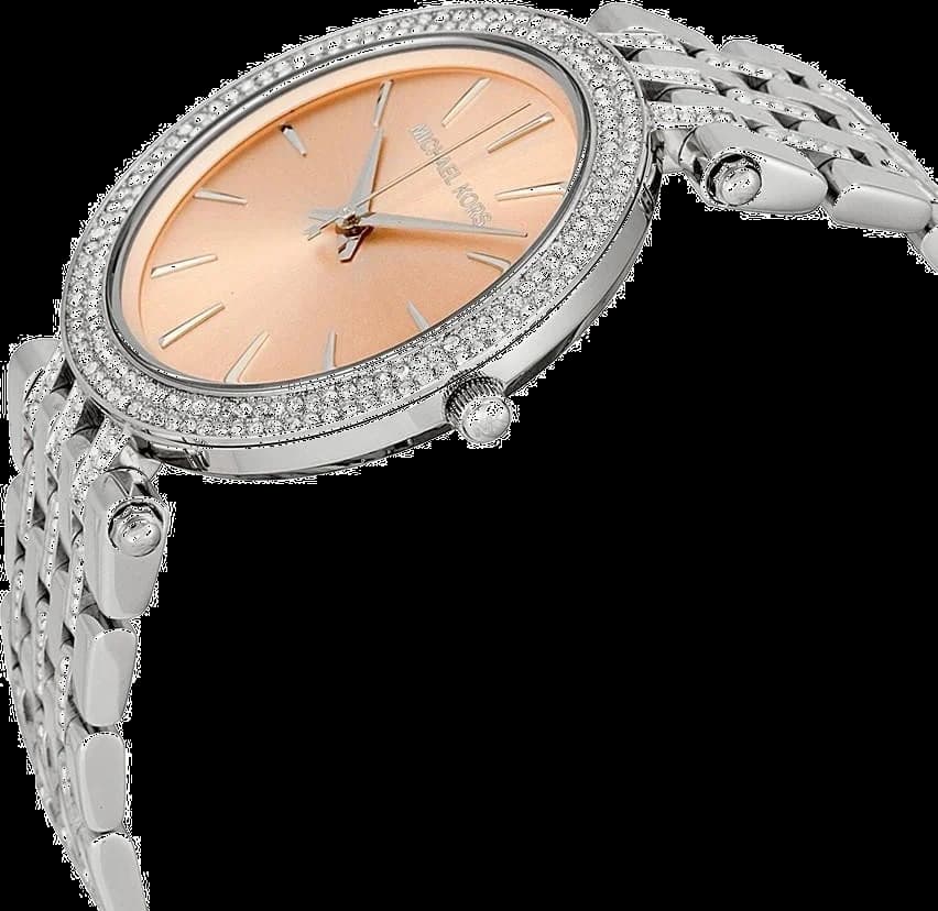Montre Femme Michael Kors Darci MK3218 Bracelet en acier argenté et strass vue 2