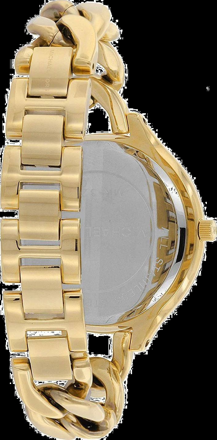 Montre Michael Kors Runway MK3222 Bracelet chaine acier doré or vue 2